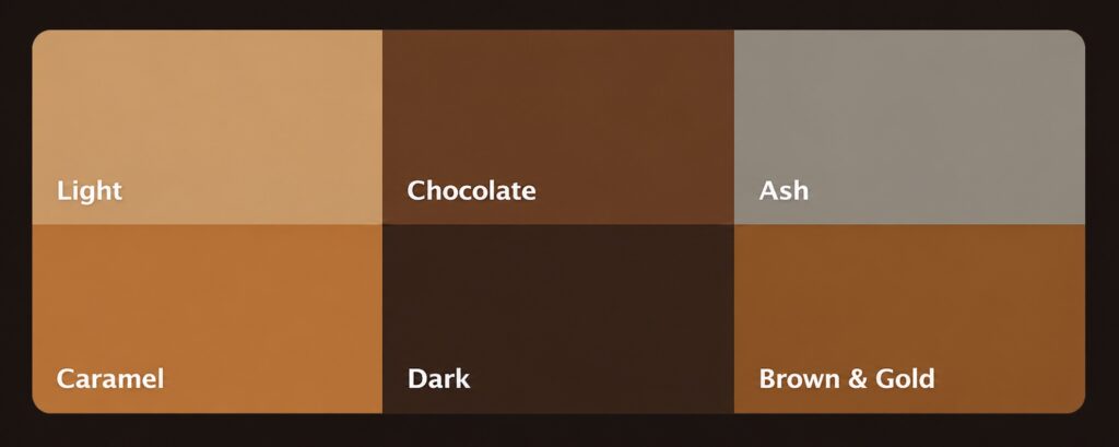 brown hair color shades